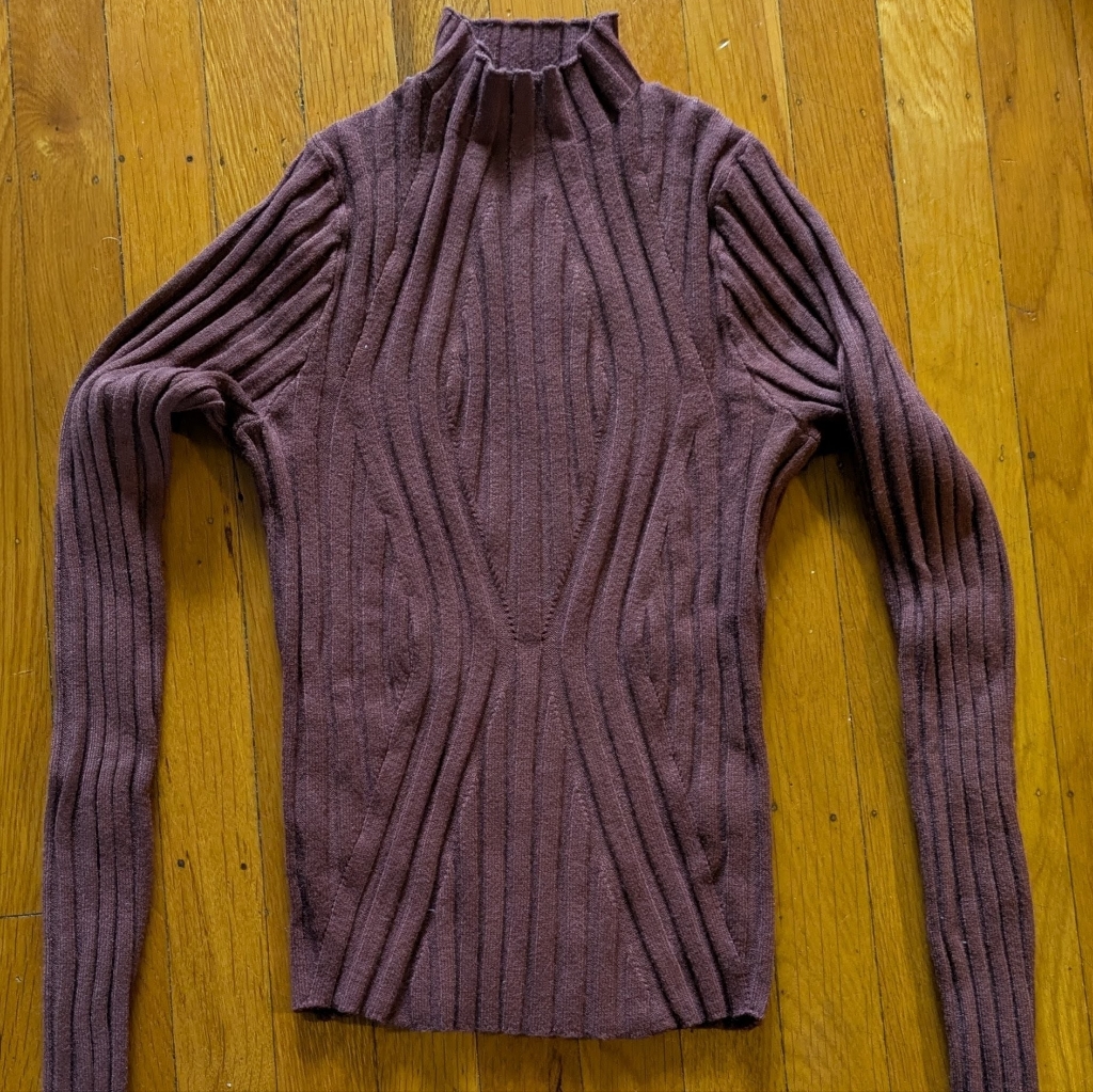 Women's Lulu's Ribbed Mauve Sweater